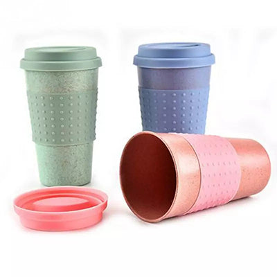 Eco Friendly Wheat Straw and Silicone Coffee Cup Corporate Gifts Singapore