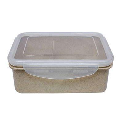 Eco Friendly Rectangle Wheat Straw Lunch Box with Compartment Corporate Gifts Singapore