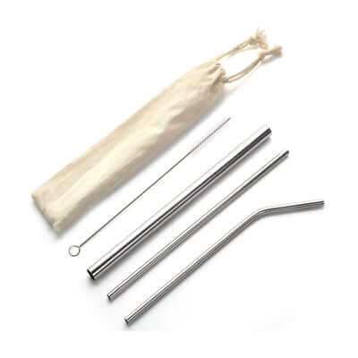 4 Pieces Stainless Steel Straw Set Corporate Gifts Singapore