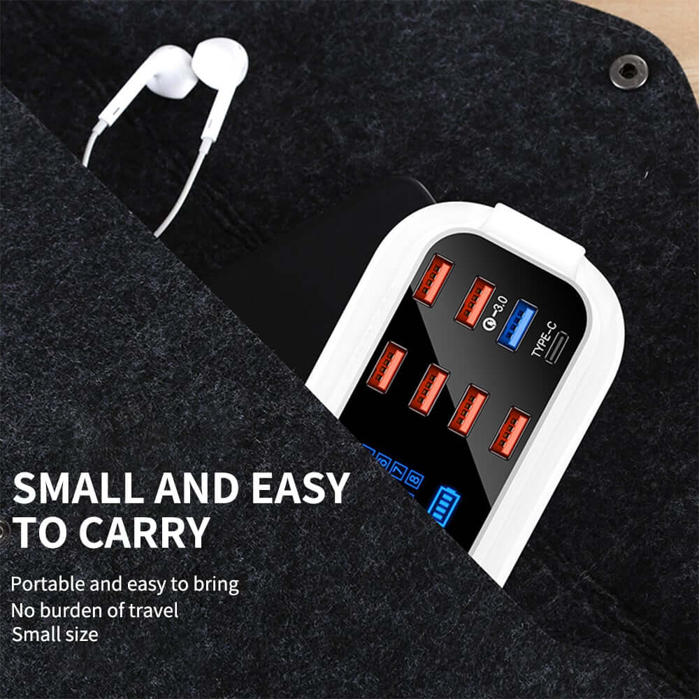 40W 8 Ports Fast Charger with LED Display Corporate Gifts Singapore
