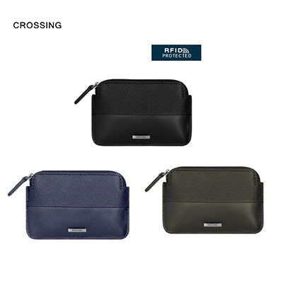 Crossing Infinite Leather Key Coin Pouch With Card Slots RFID Corporate Gifts Singapore