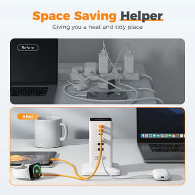 TESSAN 30W Desktop 6-Port Charging Hub With USB C Corporate Gifts Singapore