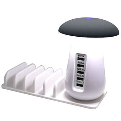 5 Port Quick Charger with Night Lamp Corporate Gifts Singapore