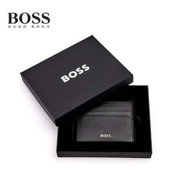 Hugo Boss Card holder Classic Smooth in black box with brand logo, perfect as a Corporate Gift.