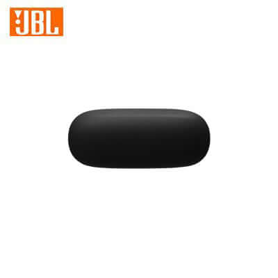 Black JBL Wave Beam 2 charging case viewed from above