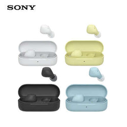 Sony Truly Wireless Earbuds WF-C510 in various colors displayed with charging cases.