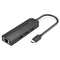 Vention 5-in-1 USB-C Hub with 3 USB 2.0 Ports features three USB 2.0 ports and a USB-C connector.