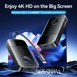 Vention Wireless USB-C to HDMI™ Transmitter and Receiver for 4K HD streaming