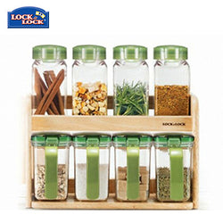 Lock & Lock Slim Seasoning Case 8pcs Set with Wooden Rack Corporate Gifts Singapore