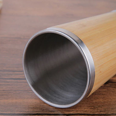 Bamboo Stainless Steel Coffee Mug with Leak-Proof Cover Corporate Gifts Singapore