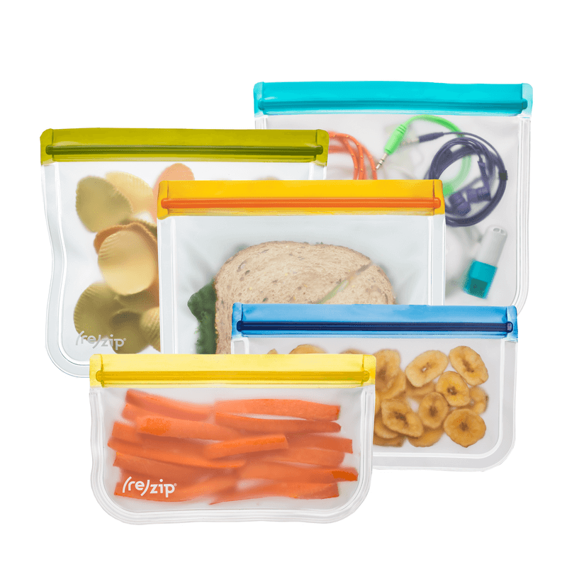 Rezip 5-piece Lay-Flat Starter Leakproof Reusable Storage Bag Kit - multicolor Corporate Gifts Singapore