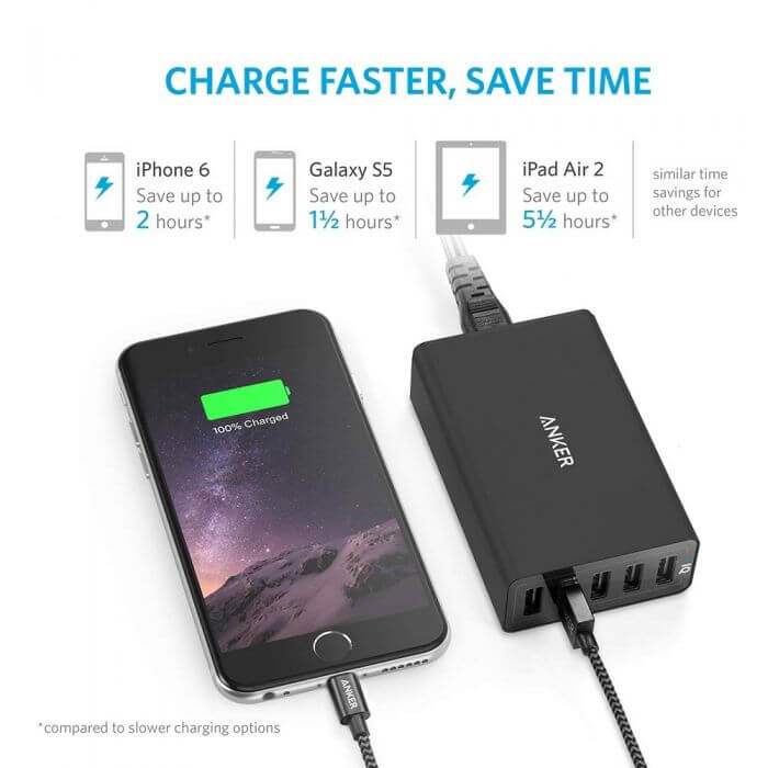 Anker PowerPort 5 40W 5-Port USB Charger Corporate Gifts Singapore