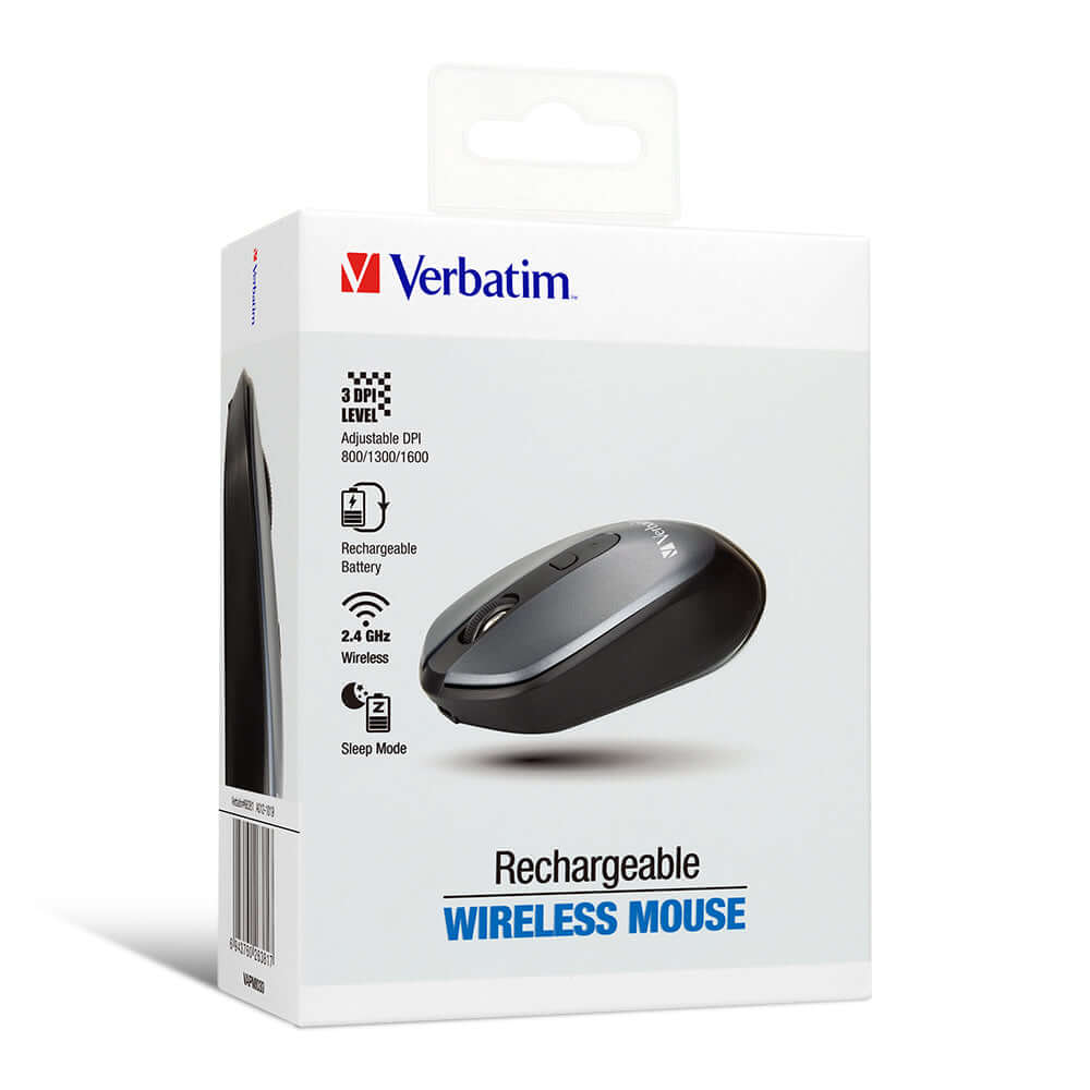 Verbatim Rechargeable Wireless Mouse 66381 Corporate Gifts Singapore