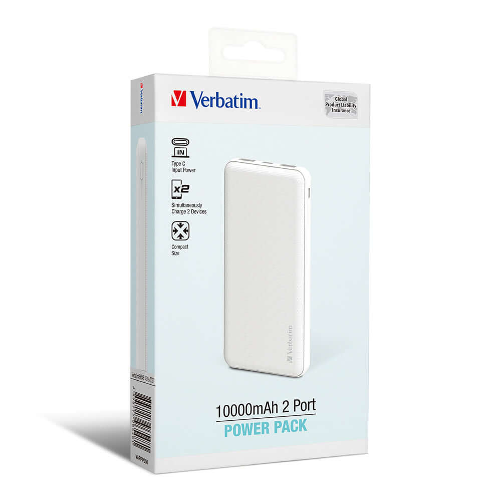 Verbatim 10000mAh 2 Port Power Pack Corporate Gifts Singapore
