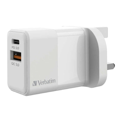 Verbatim 2 Port 20W PD & QC 3.0 USB Charger Corporate Gifts Singapore