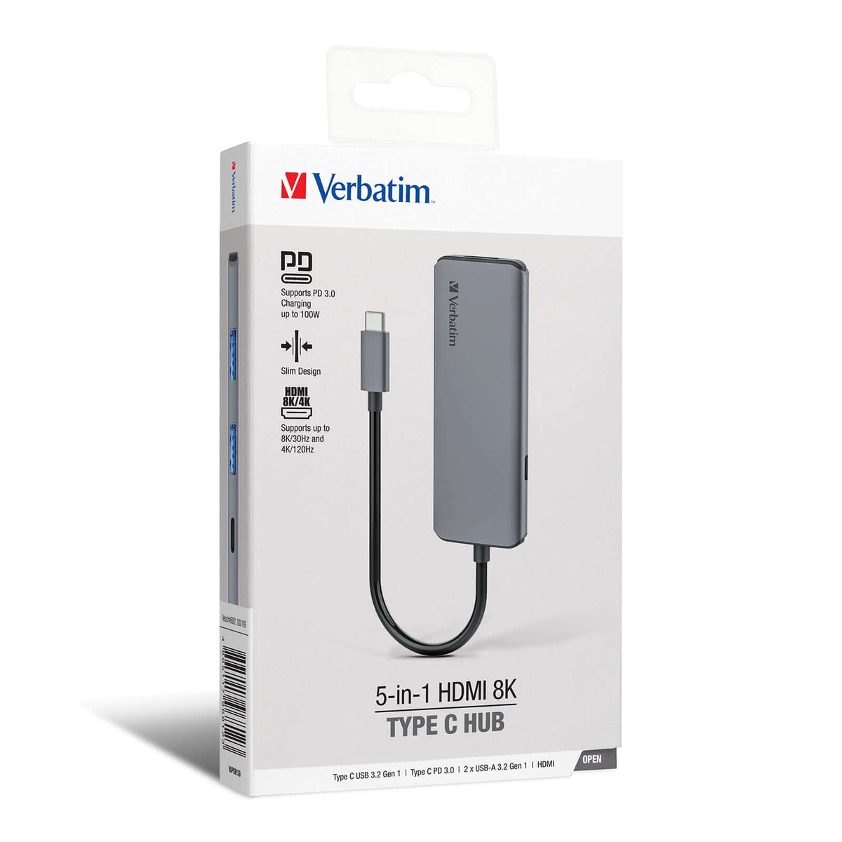 Verbatim 5-in-1 HDMI 8K Type C Hub 66812 Corporate Gifts Singapore