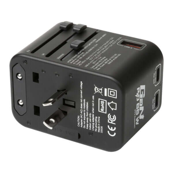 Verbatim 3 Port 65W PD 3.0 & QC 3.0 GaN Universal Travel Adaptor Corporate Gifts Singapore