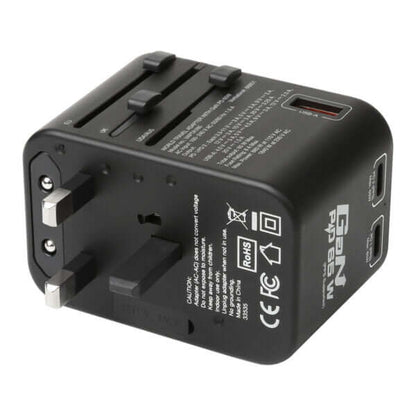 Verbatim 3 Port 65W PD 3.0 & QC 3.0 GaN Universal Travel Adaptor Corporate Gifts Singapore