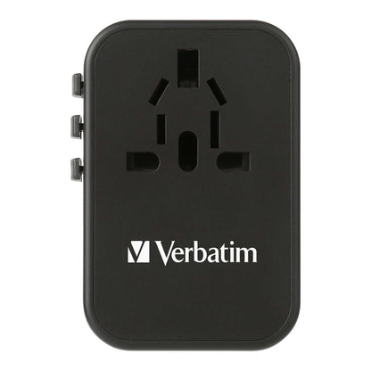 Verbatim 3 Port 65W PD 3.0 & QC 3.0 GaN Universal Travel Adaptor Corporate Gifts Singapore