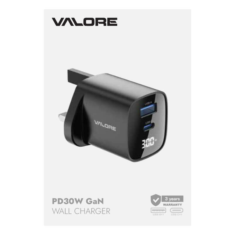 Valore PD30W GaN Wall Charger with Digital Display (PA-001) Corporate Gifts Singapore