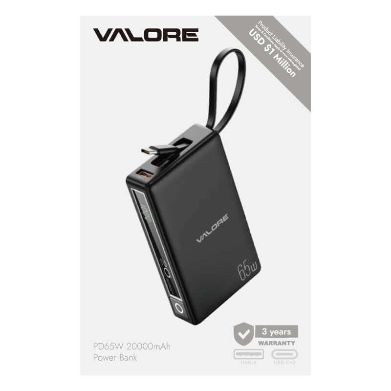 Valore PD65W 20000mAh Power Bank (PD35) Corporate Gifts Singapore