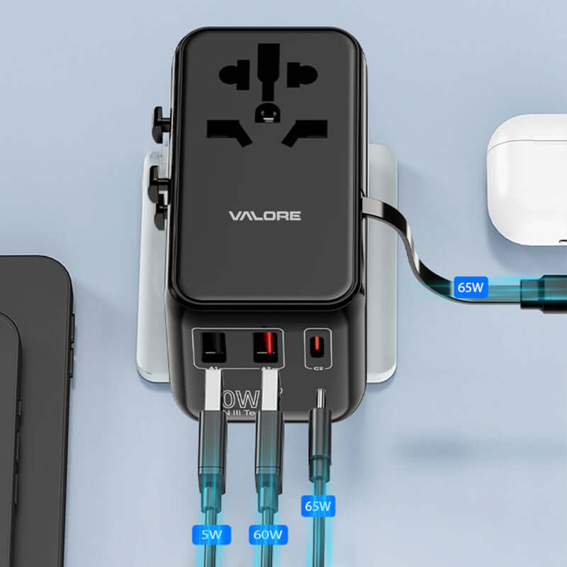 Valore PD70W Universal Travel Adaptor with Retractable Cable (UTA-002) Corporate Gifts Singapore