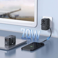 Valore PD70W Universal Travel Adaptor with Retractable Cable (UTA-002) Corporate Gifts Singapore