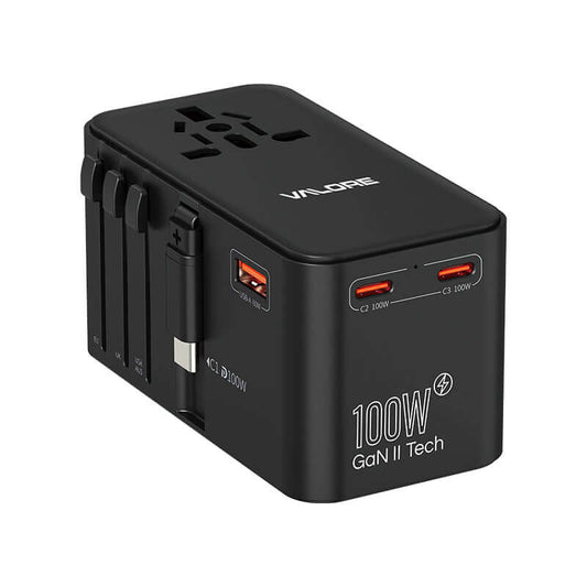 Valore PD100W Universal Travel Adaptor with Retractable Cable (UTA-003) Corporate Gifts Singapore