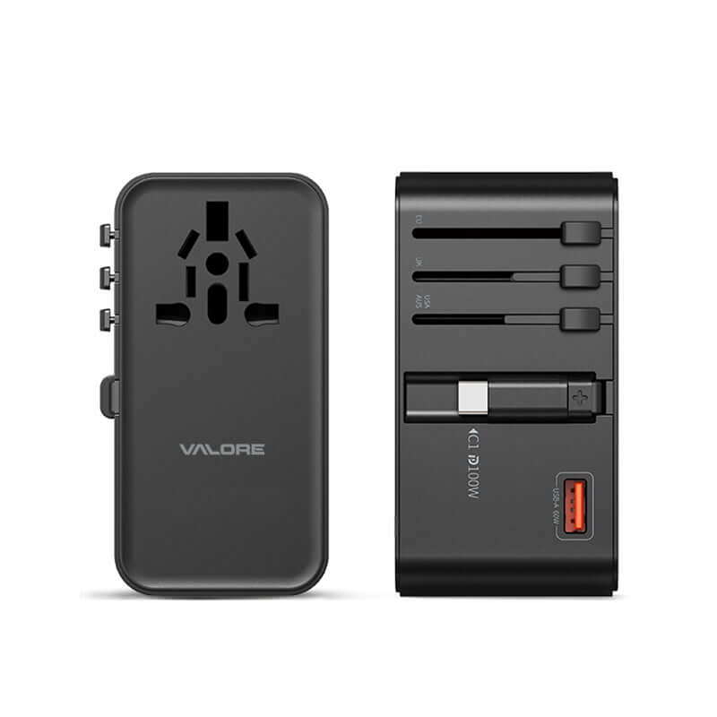 Valore PD100W Universal Travel Adaptor with Retractable Cable (UTA-003) Corporate Gifts Singapore