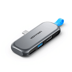 Vention 4-in-1 USB-C Cable-Free Docking Station featuring sleek design and versatile connectivity options.