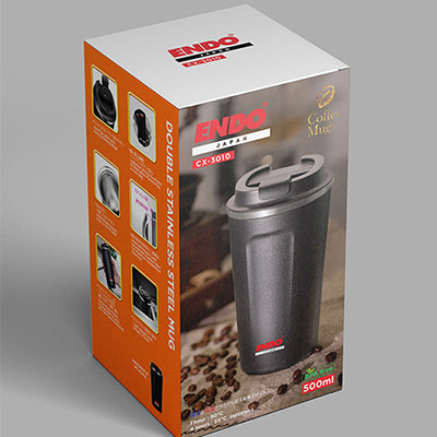ENDO 500ML Double Stainless Steel Thermal Coffee Mug Corporate Gifts Singapore