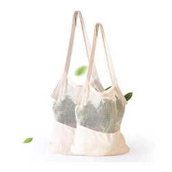 Eco friendly Reusable Washable Natural Organic Cotton Mesh Bag Corporate Gifts Singapore
