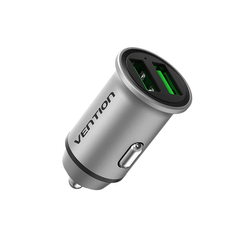 Vention Car Charger 18W with dual USB ports for fast charging, ideal as a corporate gift.