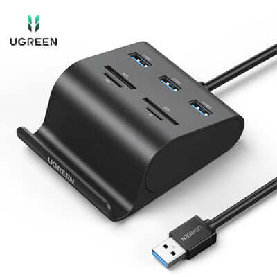 Ugreen USB 3.0 Hub Card Reader with Phone Stand Corporate Gift Singapore