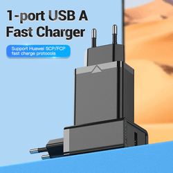 Vention 1-Port USB Wall Charger 22.5W with fast charging capabilities for smartphones and tablets.