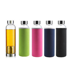 Glass Bottle with Neoprene Sleeve and Tea Brewer Corporate Gifts Singapore