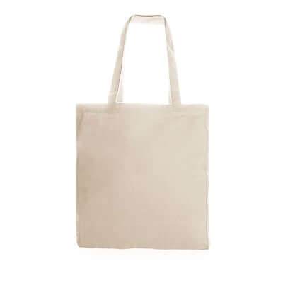 12oz Beige Canvas Tote Bag - Giftmart.sg