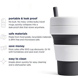 Eco-friendly Collapsible Cup with Straw Corporate Gifts Singapore