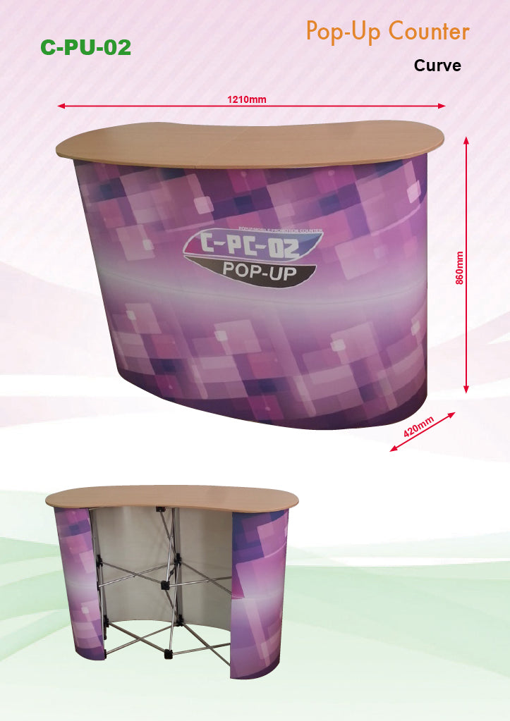 Pop Up Curve Event Counter Corporate Gifts Singapore