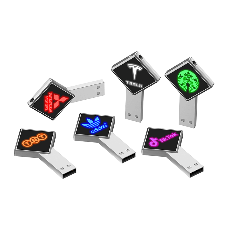 Diamond Shaped USB Flash Drive with LED Logo Corporate Gifts Singapore