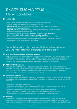 Ease 60ml Eucalyptus + Aloe Vera Spray Sanitizer Corporate Gifts Singapore