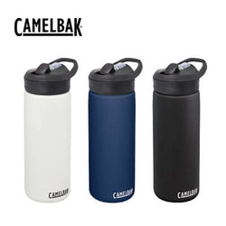 CamelBak Eddy+ Vacuum Bottle 600ml available in white, navy, and black colors for hydration.
