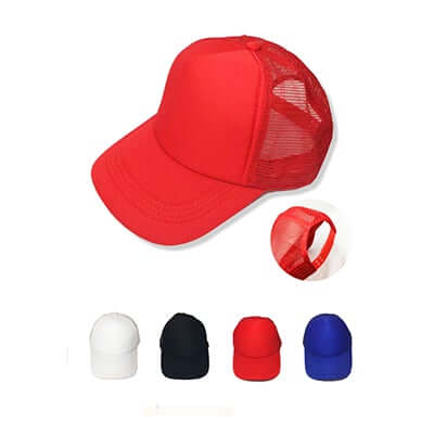 5-panel Mesh Knit Baseball Cap with plastic strap Corporate Gifts Singapore