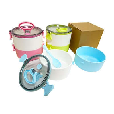2-Tier Lunch Box with 2-in-1 fork & spoon Corporate Gifts Singapore