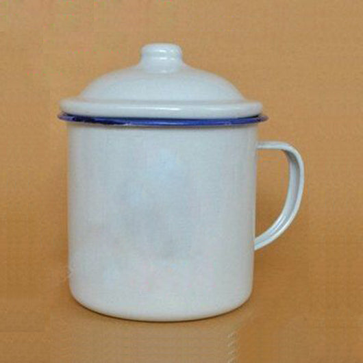 Vintage Design Enamel Mug with Cover Corporate Gifts Singapore