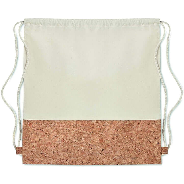 Eco-Friendly Cotton and Cork Drawstring Bag Corporate Gifts Singapore