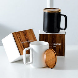 Ceramic Mug with Natural Wooden Lid Corporate Gifts Singapore