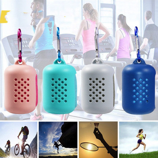 Mini Sports Quick Dry Towel with Silicone Case Corporate Gifts Singapore