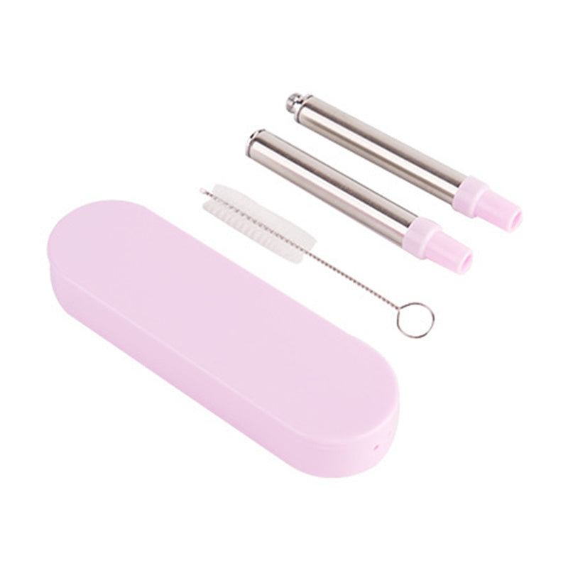 Collapsible Stainless Steel Metal Straw with Brush Corporate Gifts Singapore