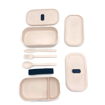 Eco-Friendly Bamboo 2-Tier Lunch Box with Cutlery Set Corporate Gifts Singapore